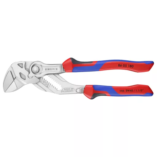 Fogókulcs és csavarkulcs egyetlen szerszámban 180 mm, befogás: 1 3/8&quot , Knipex 86 05 180