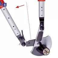   Racsnis elvű kábelolló 570 mm, teleszkópos szárral, vágóérték: Ø 38 mm, Knipex 95 32 038