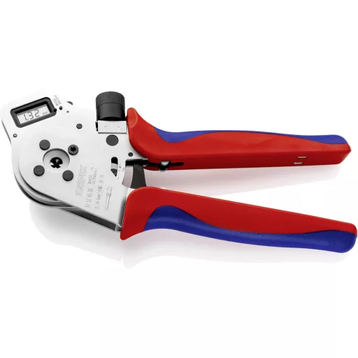 Négy tüskés sajtoló fogó elforgatott érintkezőkhöz, krómozott, Knipex 97 52 65 DG