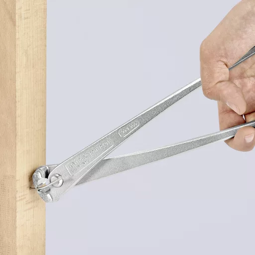 Erő szerelőfogó nagy áttételű 300 mm, nikkelezett, vágóérték: Ø 3,8 mm, Knipex 99 14 300