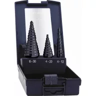   Exact 50071-2 HSS Fokozatfúró készlet 3 részes TiAIN 3 oldalú szár 1 készlet