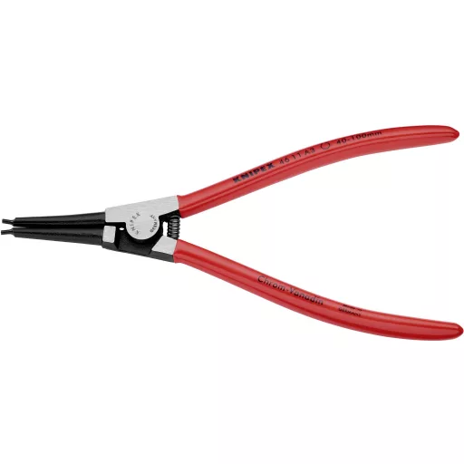 Seegergyűrű fogók külső gyűrűkhöz (tengelyek) 210 mm, Ø 40-100 mm, egyenes, Knipex 46 11 A3