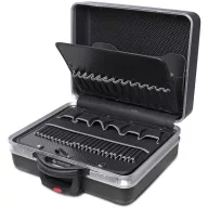   Elektronikai görgős szervizkoffer, üres, 500 x 400 x 200 mm, műanyag alu kerettel, Bernstein 7015