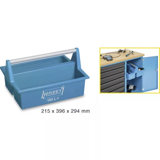 Műanyag hordtáska, (H x Sz x Ma) 215 x 396 x 294 mm, Hazet 190L-1