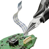 ESD hegyescsőrű fogó, hengeres fej, KNIPEX 35 22