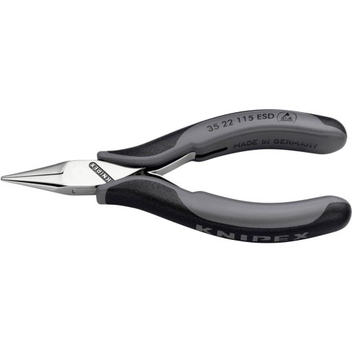 ESD hegyescsőrű fogó, hengeres fej, KNIPEX 35 22