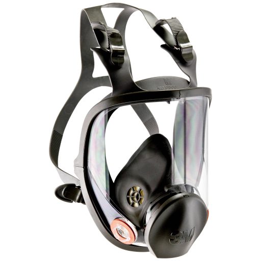 Légzésvédő teljes maszk, szűrő nélkül, méret: M, 3M 6800M