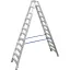 Krause 124784 Kétoldalon járható 2,80m hosszú alumínium létra