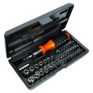   Racsnis bit készlet, racsnis csavarhúzó készlet és dugókulcs készlet 1/4 (6.3 mm) 57 mm AVIT AV07030