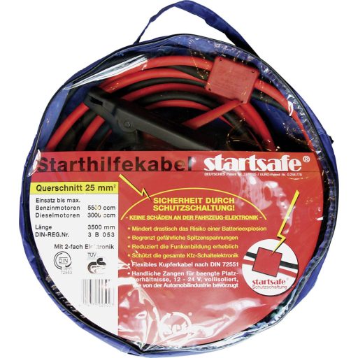 Indítókábel, bikakábel 25 mm² 3,5 m, réz, SET SKS25