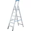 Krause 124555 Alumínium Több fokos álló létra Munkamagasság (max.): 3.90 m Ezüst DIN EN 131 10.5 kg