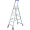 Krause 124616 Alumínium Több fokos álló létra festhető Munkamagasság (max.): 2.95 m Ezüst DIN EN 131 8.7 kg