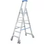 Krause 124616 Alumínium Több fokos álló létra festhető Munkamagasság (max.): 2.95 m Ezüst DIN EN 131 8.7 kg
