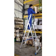   Krause 127822 Alumínium Több fokos álló létra Munkamagasság (max.): 4.80 m Ezüst DIN EN 131 26 kg