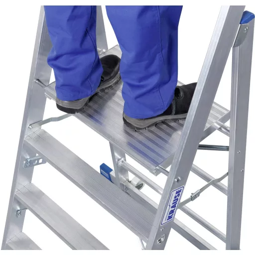 Krause STABILO Professional 126085 Alumínium Szerelő fellépő Összecsukható Munkamagasság (max.): 2.95 m Ezüst 11.3 kg