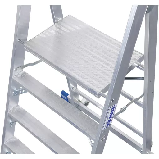 Krause STABILO Professional 126085 Alumínium Szerelő fellépő Összecsukható Munkamagasság (max.): 2.95 m Ezüst 11.3 kg