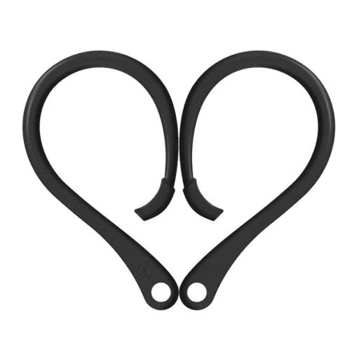 GIGAPACK szilikon tartó fülkampó, Apple AirPods/Apple Airpods 2 kompatibilis, FEKETE