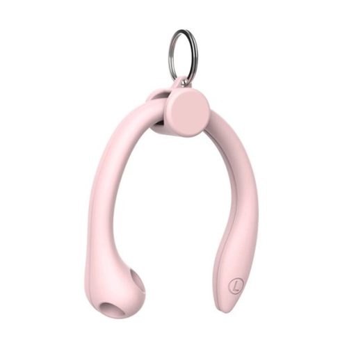 GIGAPACK szilikon tartó fülkampó, Apple AirPods/Airpods 2/Airpods Pro/Freebuds 3 kompatibilis, RÓZSASZÍN