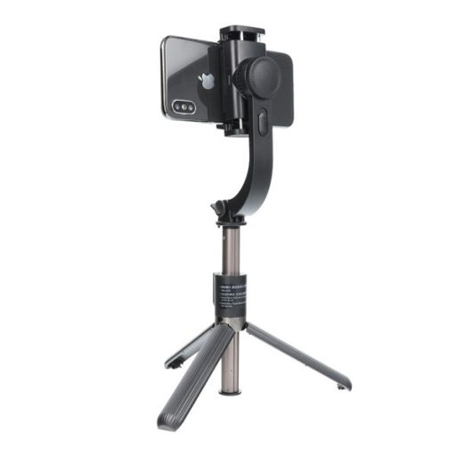 GIGAPACK Kamera stabilizátor bluetooth szelfibot állvány funkció, 86cm + vezeték nélküli távirányító, FEKETE