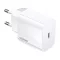USAMS T34 hálózati töltő Type-C aljzat 20W, PD gyorstöltő, FEHÉR