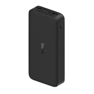   XIAOMI Mi PowerBank Dual vésztöltő 2 USB+Type-C+microUSB aljzat 20000mAh, gyorstöltő, FEKETE