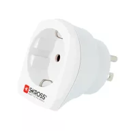 SKROSS utazó adapter 240V, földelt, FEHÉR