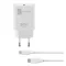 CELLULARLINE hálózati töltő Type-C aljzat 20W, PD gyorstöltő + Type-C - lightning kábel, FEHÉR