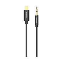 BASEUS M01 audió kábel 3.5mm - Type-C, 120cm, FEKETE
