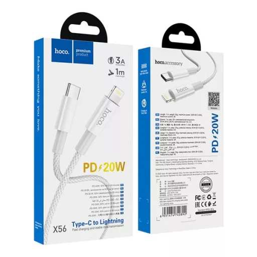 iPhone 14 Plus / 14 Pro Max / 14 Pro HOCO X56 adatkábel Type-C - lightning, 100cm, FEHÉR