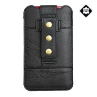   GIGAPACK tok álló, valódi bőr, POUCH univerzális, prémium, FEKETE