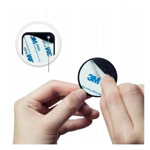 SPIGEN öntapadós fémlap 4db mágneses autós tartóhoz ideális, kör/négyzet alakú, FEKETE