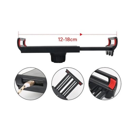 GIGAPACK készülék tartó állvány alumínium, 3.5- 10.6" méret, FEKETE