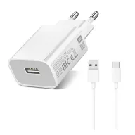   XIAOMI MDY-09-EW hálózati töltő USB aljzat 10W, gyorstöltő + Type-C kábel, FEHÉR