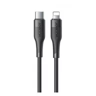   JOYROOM adatkábel Type-C - lightning, törésgátló, FEKETE