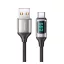 USAMS U78 adatkábel USB - Type-C, 120cm, FEKETE/EZÜST