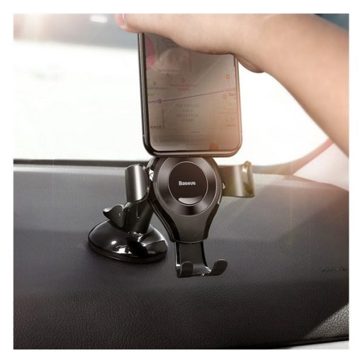 BASEUS OSCULUM autós tartó műszerfalra, 63-85mm széles, FEKETE