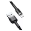 iPhone 14 Plus / 14 Pro Max / 14 Pro BASEUS CAFULE adatkábel USB - lightning, 100cm, FEKETE/SZÜRKE