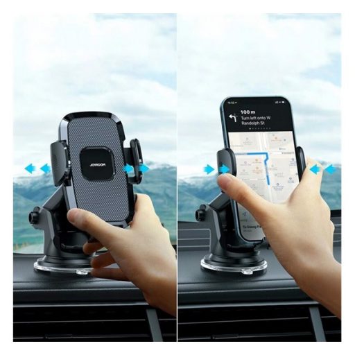 JOYROOM autós tartó műszerfalra, 4.7-6.9" méret, FEKETE