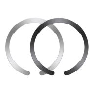   ESR HALOLOCK öntapadós fémlap 2db mágneses autós tartóhoz ideális, kör alakú, FEKETE/SZÜRKE