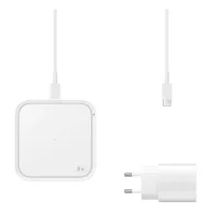   SAMSUNG asztali töltő 15W, wireless + hálózati töltő, FEHÉR