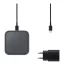SAMSUNG asztali töltő 15W, wireless + hálózati töltő, FEKETE