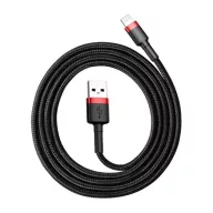   iPhone 14 Plus / 14 Pro Max / 14 Pro BASEUS CAFULE adatkábel USB - lightning, 50cm, FEKETE/PIROS