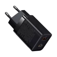   BASEUS SUPER SI PRO hálózati töltő USB+Type-C aljzat 30W, PD gyorstöltő 3.0, FEKETE