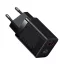 BASEUS SUPER SI PRO hálózati töltő USB+Type-C aljzat 30W, PD gyorstöltő 3.0, FEKETE