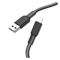   iPhone 14 Plus / 14 Pro Max / 14 Pro HOCO X69 adatkábel USB - lightning, 100cm, FEKETE/FEHÉR
