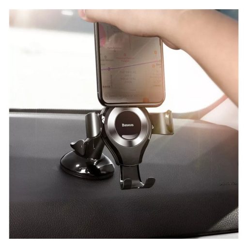 BASEUS OSCULUM autós tartó műszerfalra, állítható kar, EZÜST
