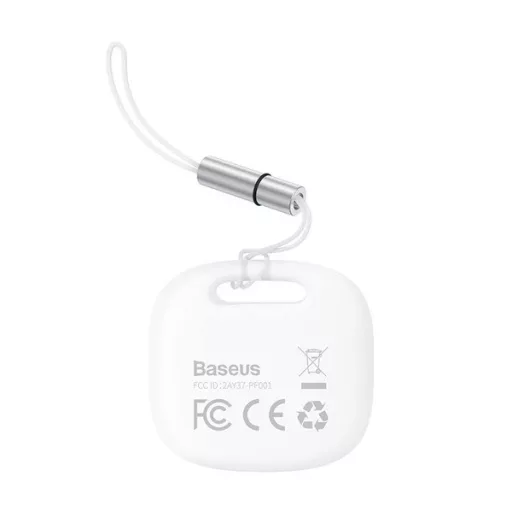 BASEUS T2PRO bluetooth nyomkövető kulcstartóra, CR2032 elem, FEHÉR