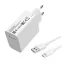 XIAOMI hálózati töltő USB aljzat 33W, PD gyorstöltő 3.0 + Type-C kábel, FEHÉR