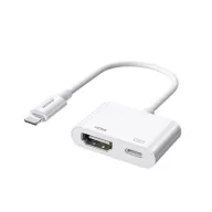   JOYROOM adapter kábel HDMI+lightning aljzat + lightning FEHÉR