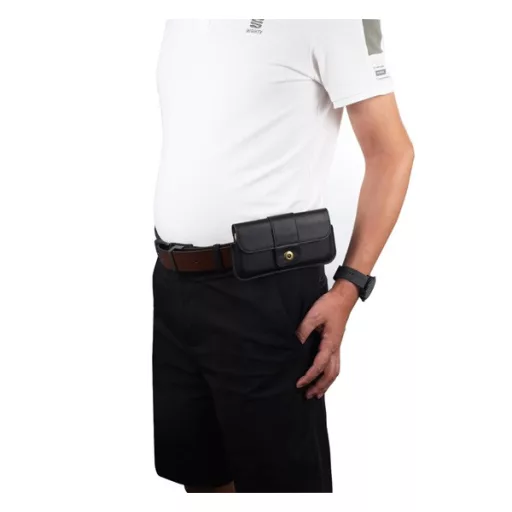 GIGAPACK tok fekvő, bőr hatású univerzális, 7.2" méret, FEKETE